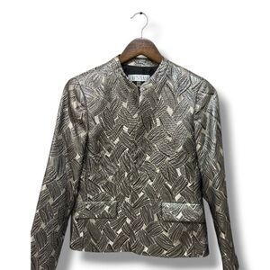 Kasper Women's Elegant Black and Gray Blazer